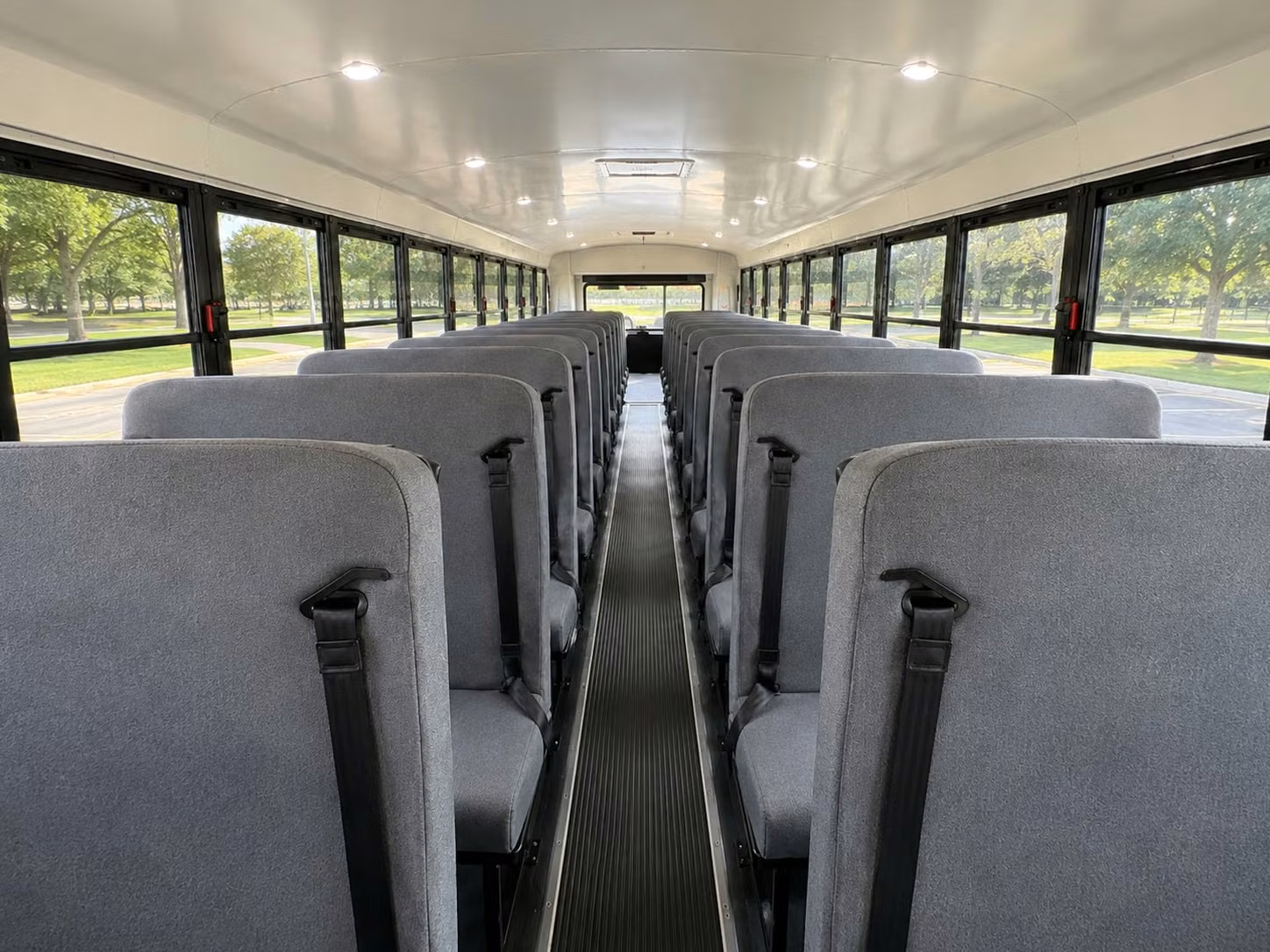 school bus inside